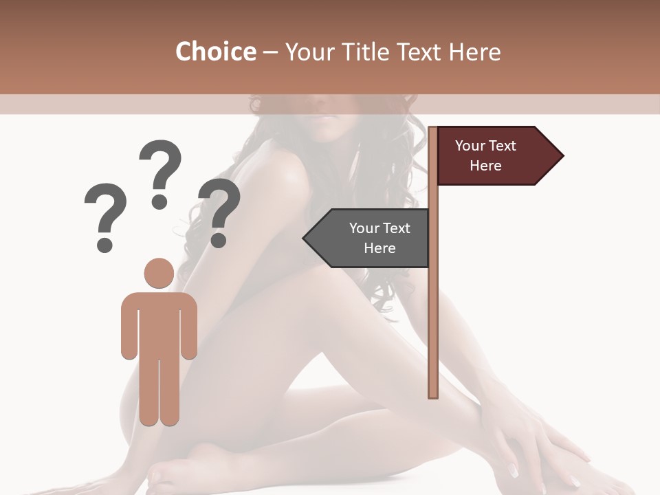 Brunette Barefoot Single PowerPoint Template
