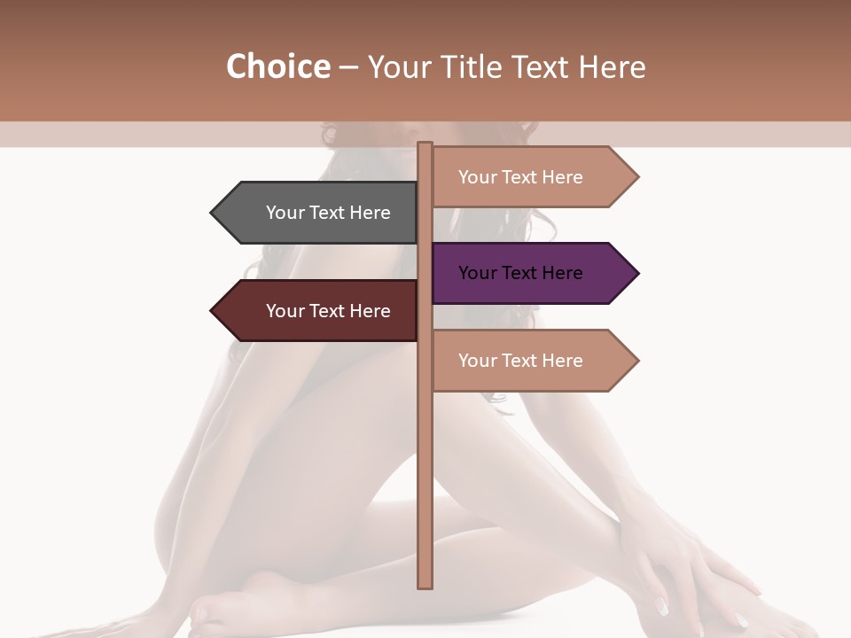 Brunette Barefoot Single PowerPoint Template
