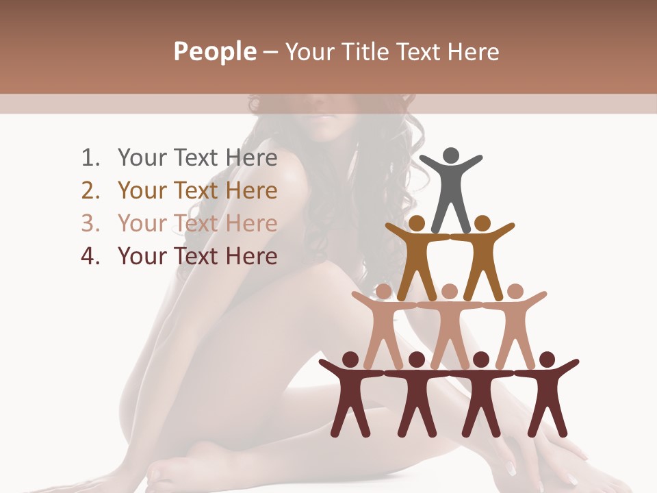 Brunette Barefoot Single PowerPoint Template