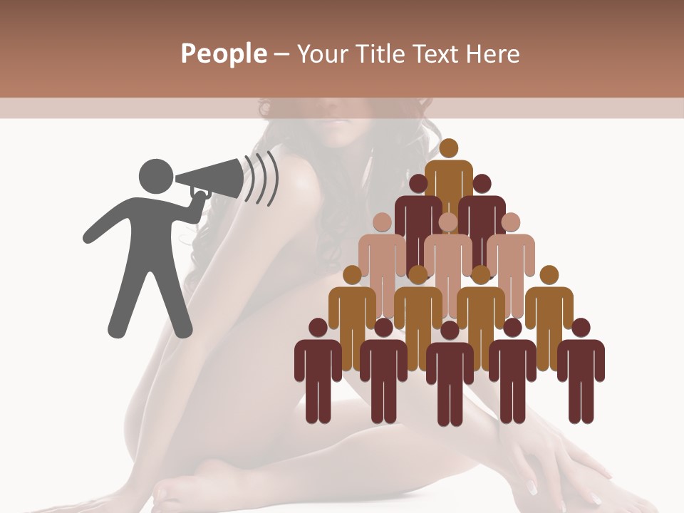 Brunette Barefoot Single PowerPoint Template