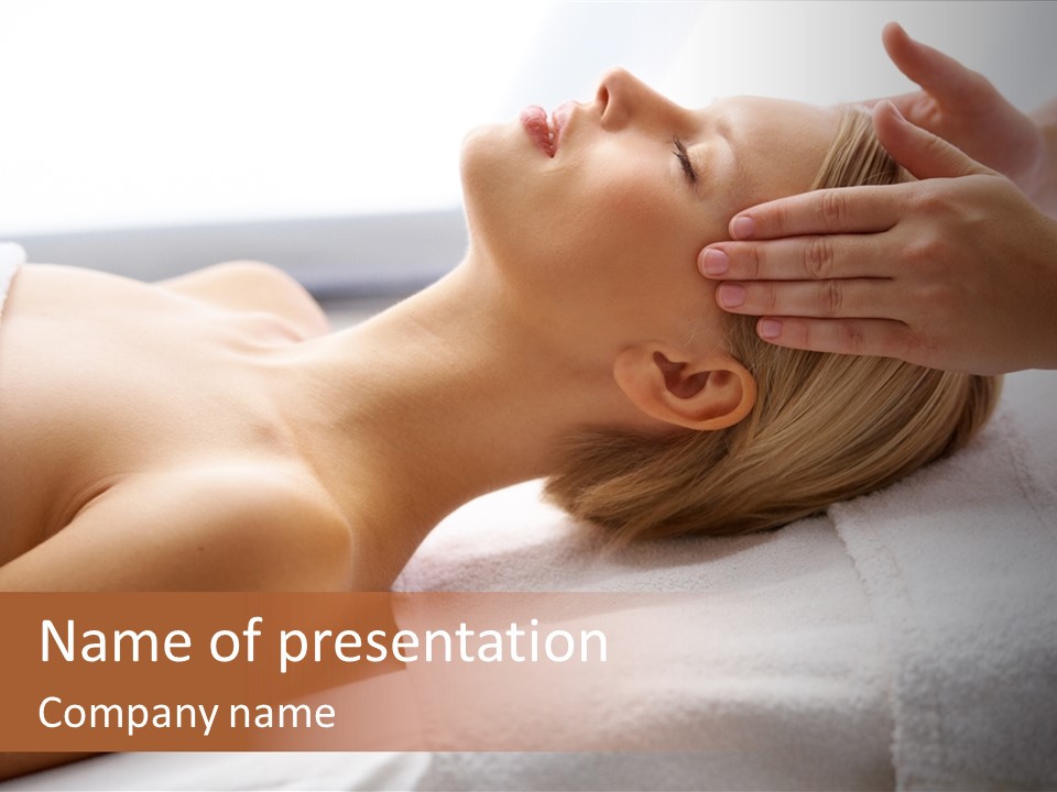 Pretty Person Lying PowerPoint Template