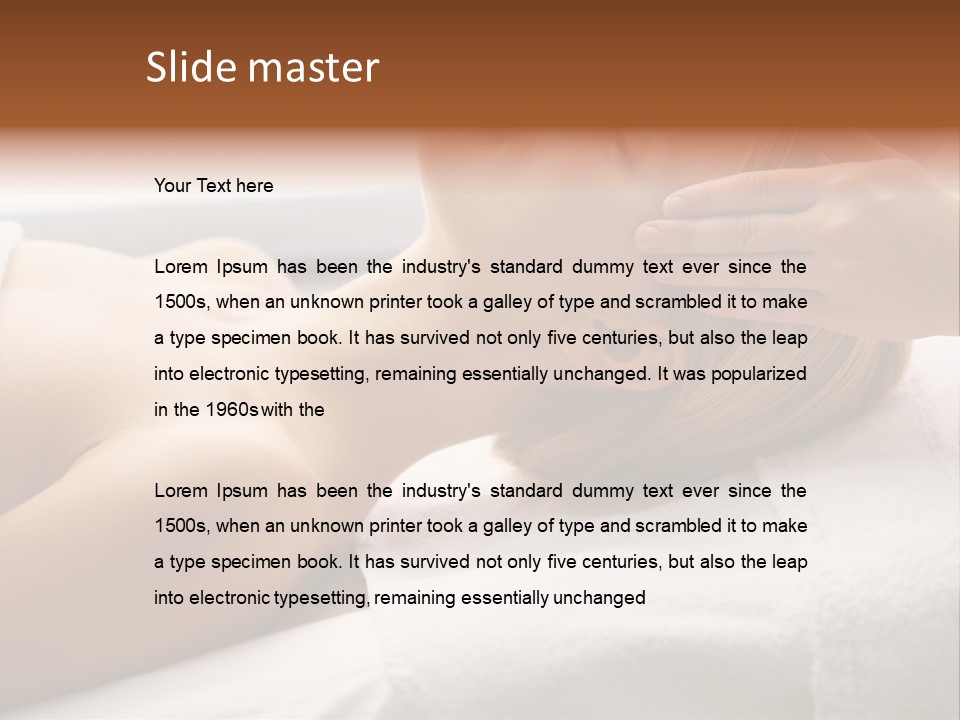 Pretty Person Lying PowerPoint Template