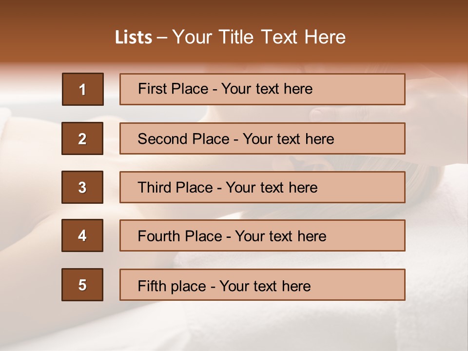 Pretty Person Lying PowerPoint Template