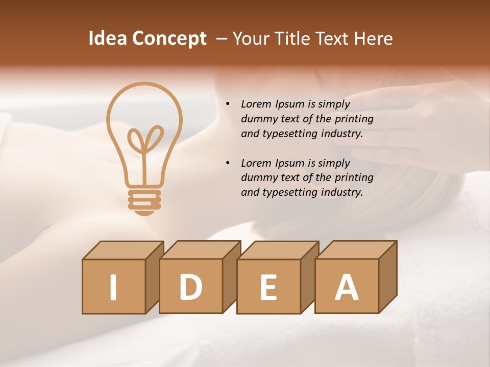 Pretty Person Lying PowerPoint Template