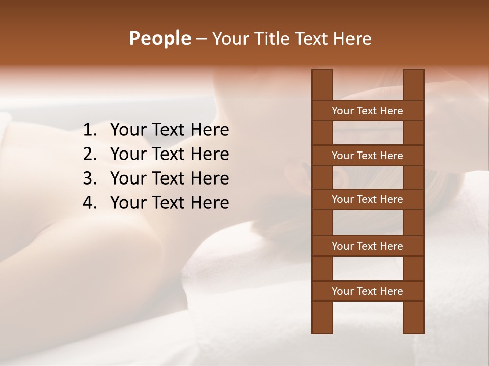 Pretty Person Lying PowerPoint Template