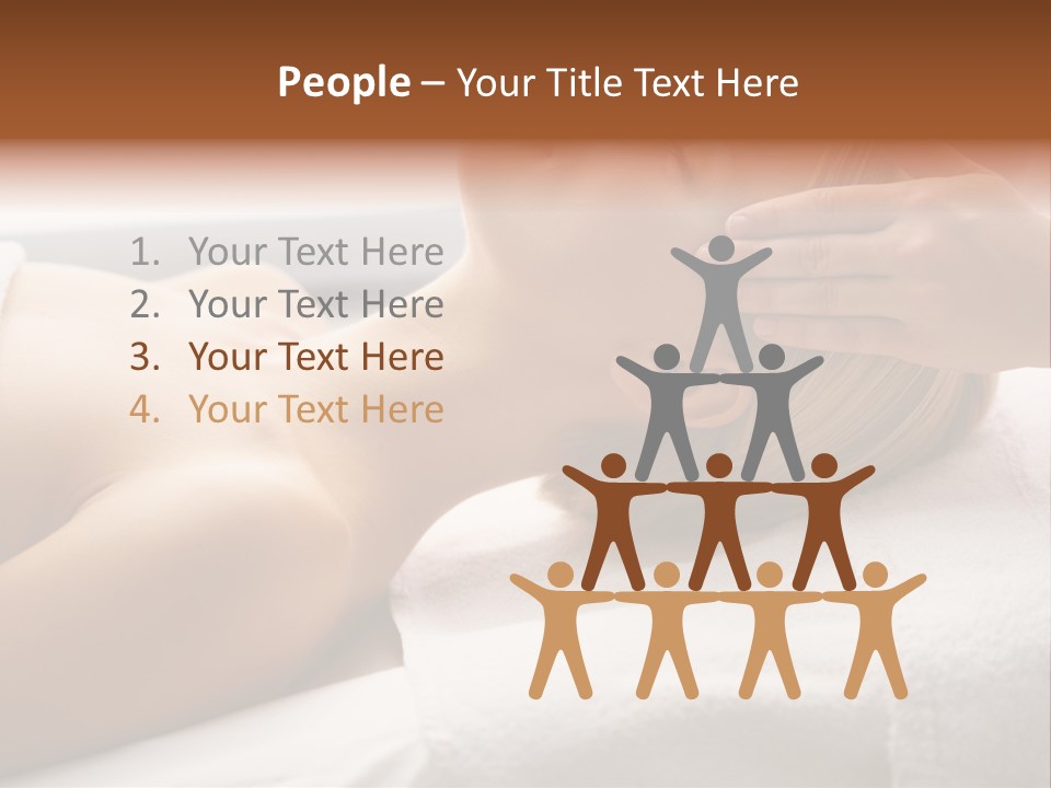 Pretty Person Lying PowerPoint Template