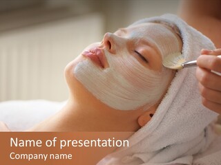 Feminine Naked Spa PowerPoint Template