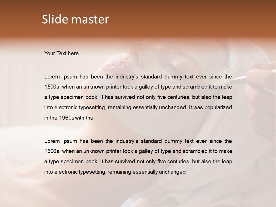 Feminine Naked Spa PowerPoint Template