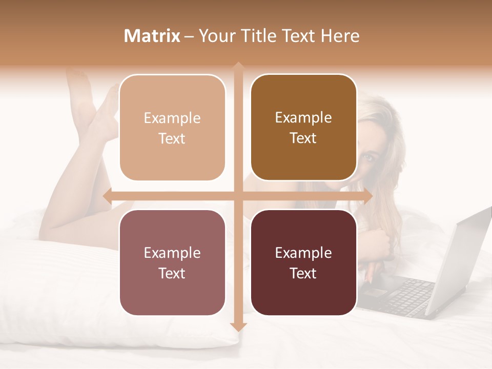 Blonde Laptop Sexy PowerPoint Template
