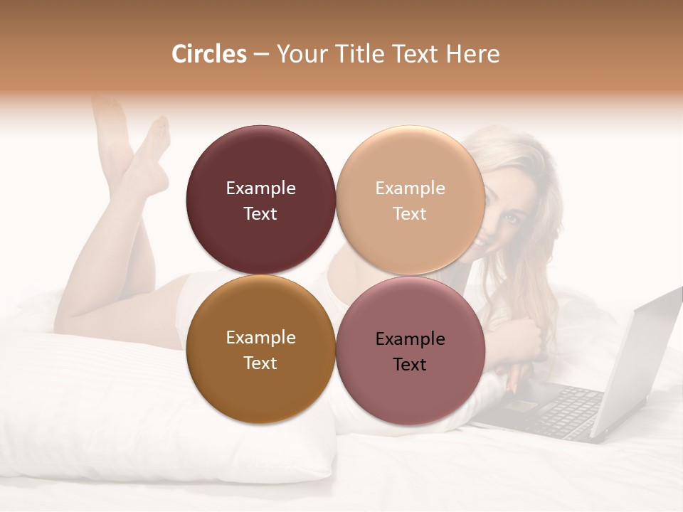 Blonde Laptop Sexy PowerPoint Template