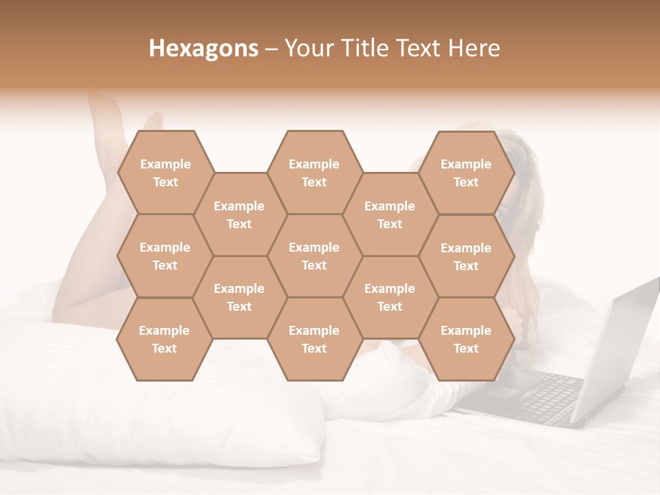 Blonde Laptop Sexy PowerPoint Template