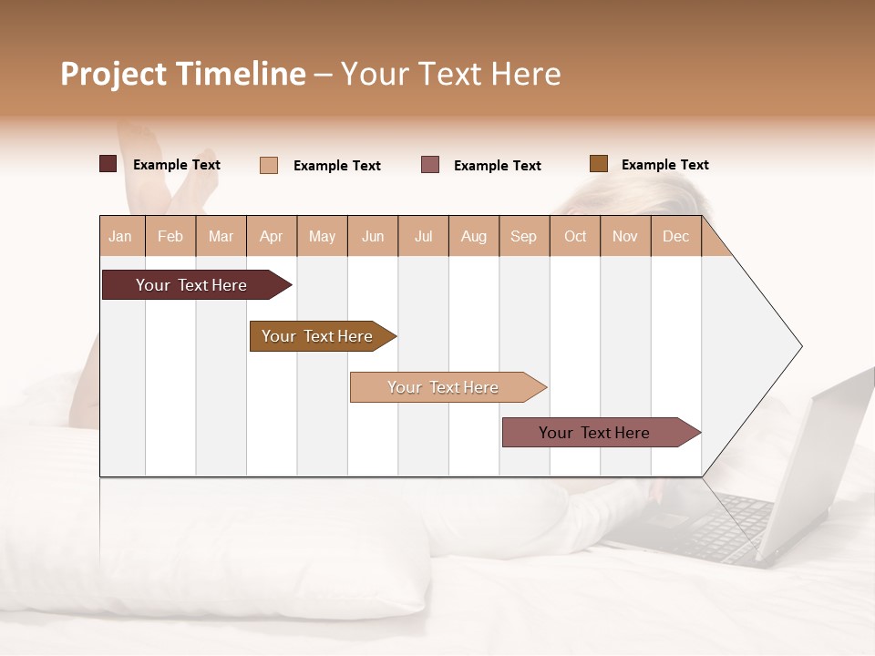 Blonde Laptop Sexy PowerPoint Template