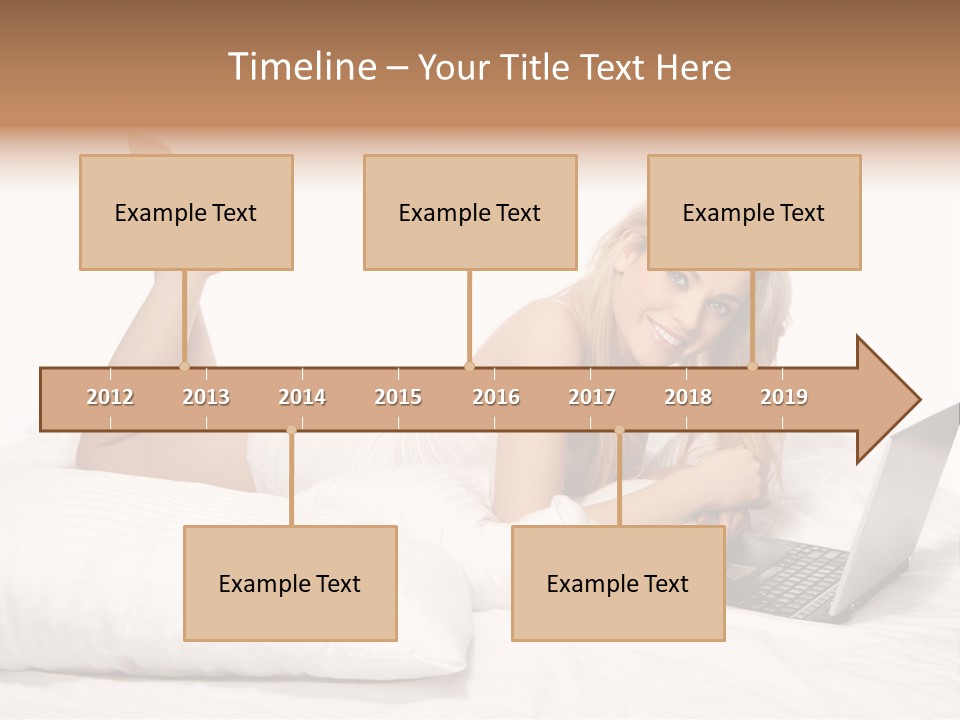 Blonde Laptop Sexy PowerPoint Template