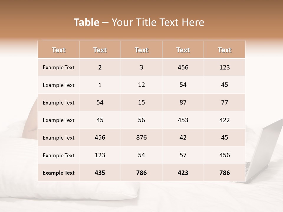 Blonde Laptop Sexy PowerPoint Template