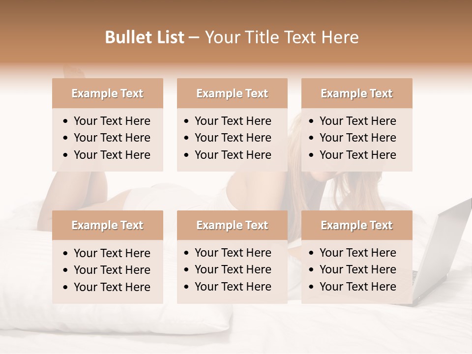 Blonde Laptop Sexy PowerPoint Template