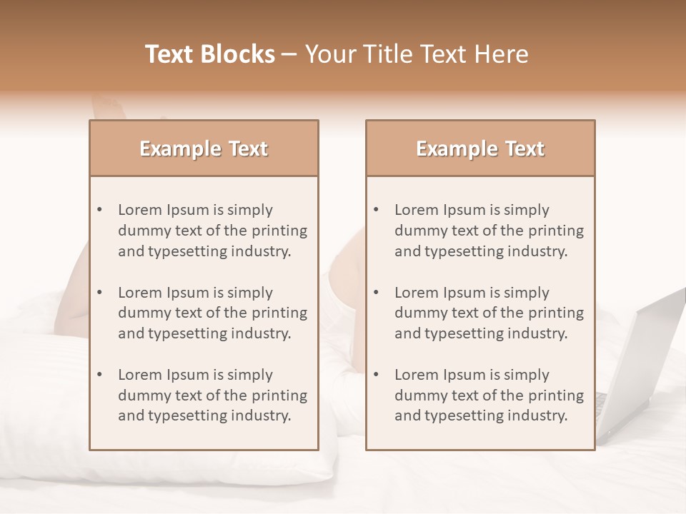 Blonde Laptop Sexy PowerPoint Template