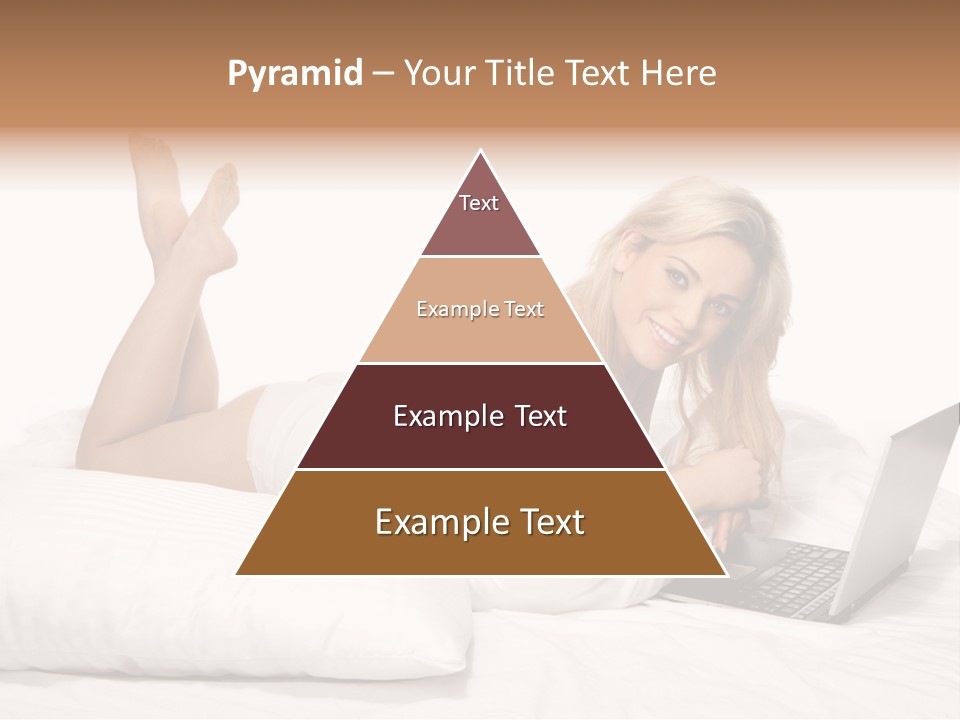 Blonde Laptop Sexy PowerPoint Template
