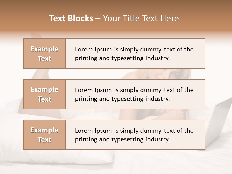 Blonde Laptop Sexy PowerPoint Template