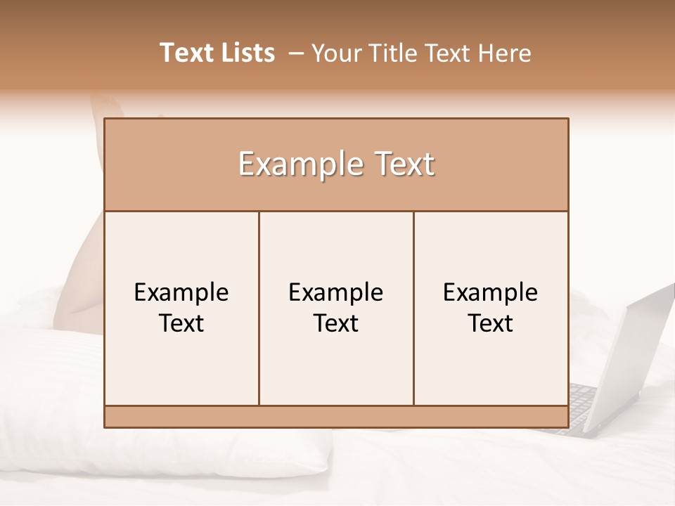 Blonde Laptop Sexy PowerPoint Template