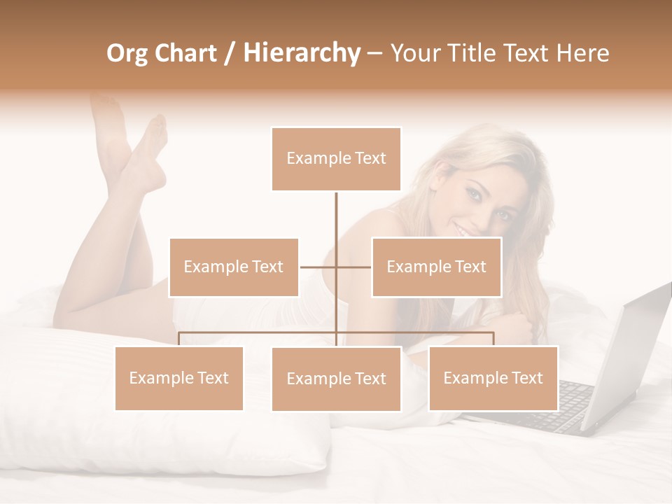 Blonde Laptop Sexy PowerPoint Template