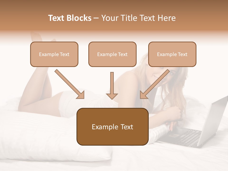 Blonde Laptop Sexy PowerPoint Template