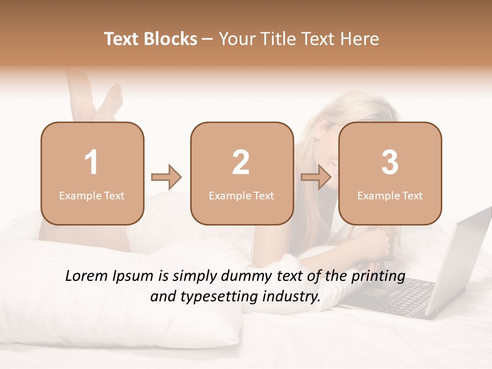 Blonde Laptop Sexy PowerPoint Template