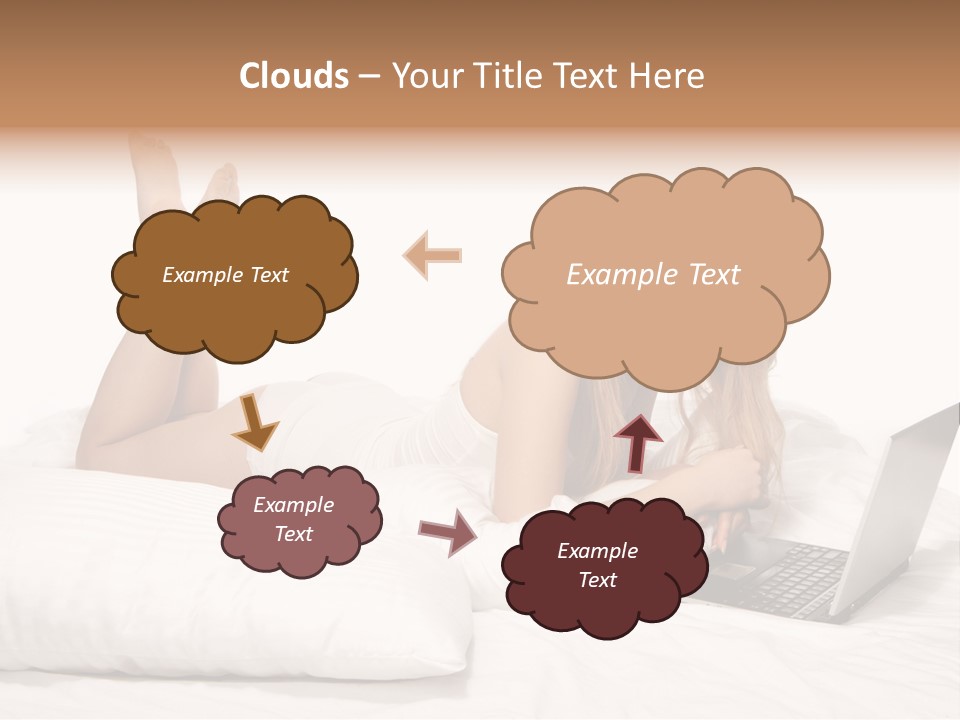 Blonde Laptop Sexy PowerPoint Template