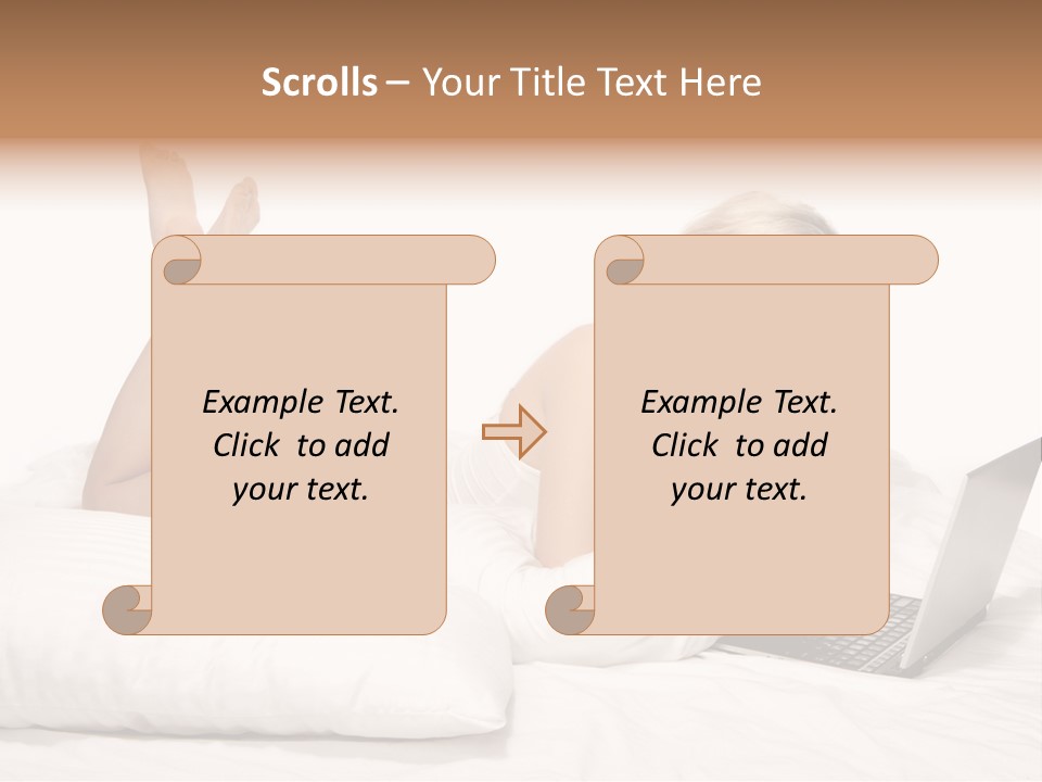 Blonde Laptop Sexy PowerPoint Template