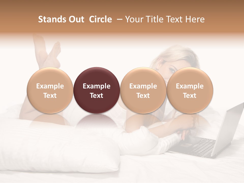 Blonde Laptop Sexy PowerPoint Template