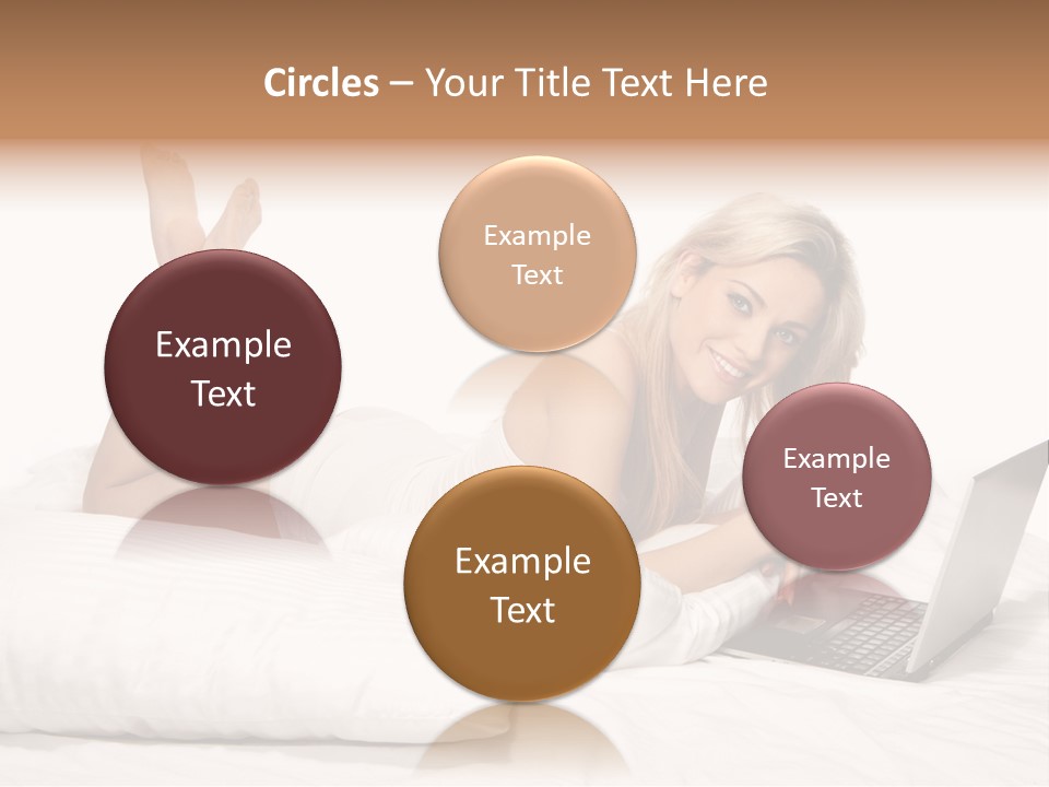 Blonde Laptop Sexy PowerPoint Template