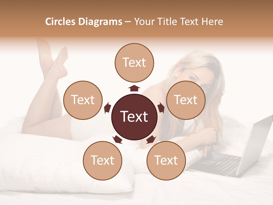 Blonde Laptop Sexy PowerPoint Template