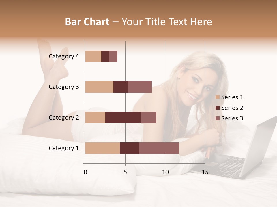 Blonde Laptop Sexy PowerPoint Template
