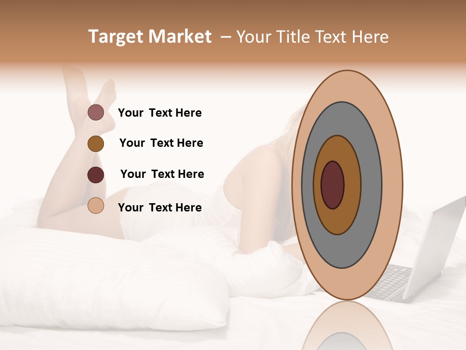 Blonde Laptop Sexy PowerPoint Template