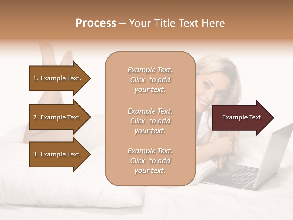 Blonde Laptop Sexy PowerPoint Template