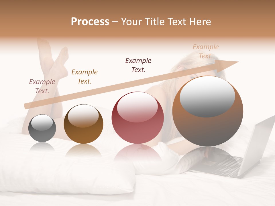 Blonde Laptop Sexy PowerPoint Template