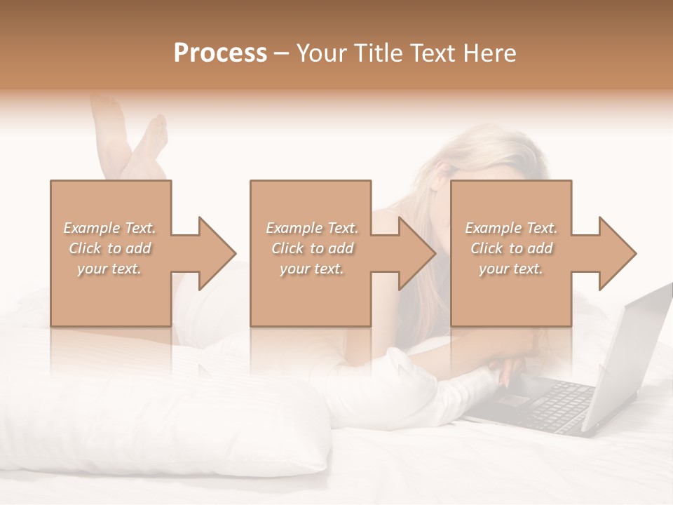 Blonde Laptop Sexy PowerPoint Template