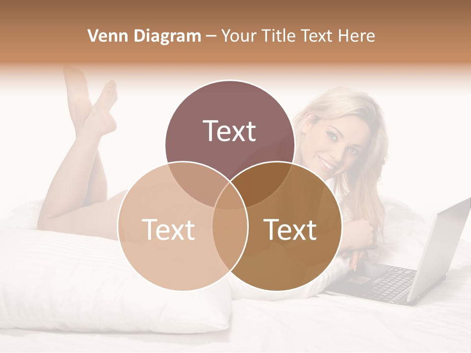 Blonde Laptop Sexy PowerPoint Template