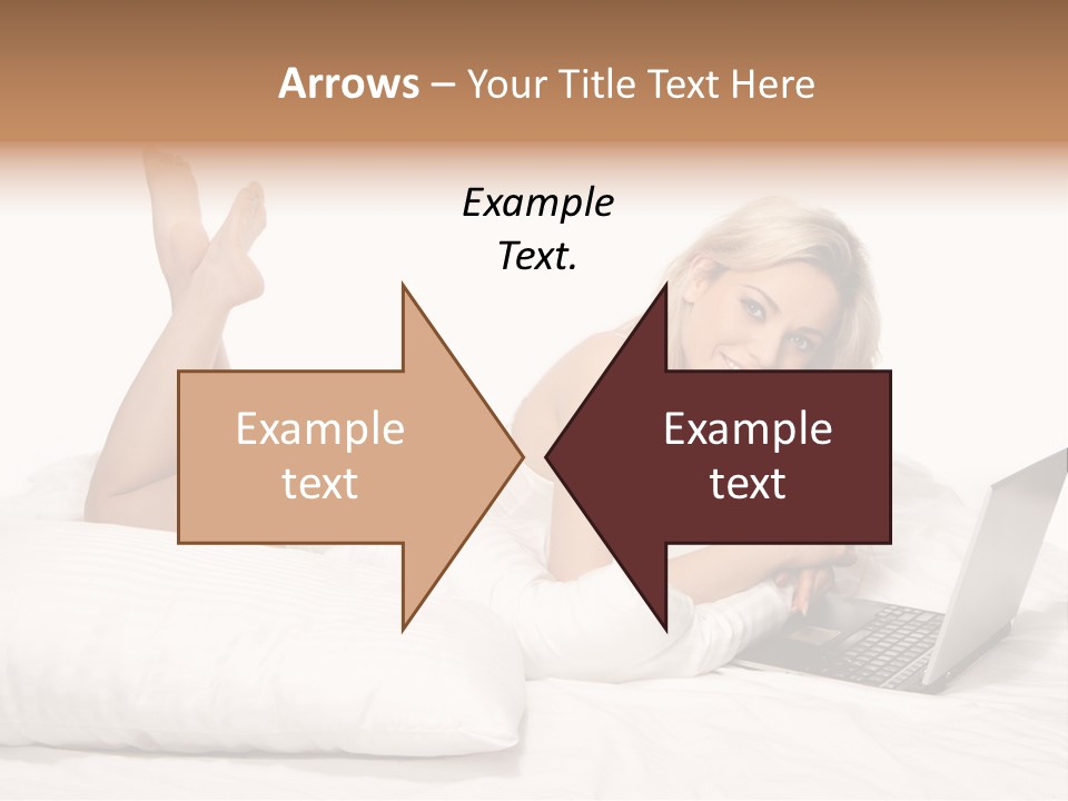 Blonde Laptop Sexy PowerPoint Template