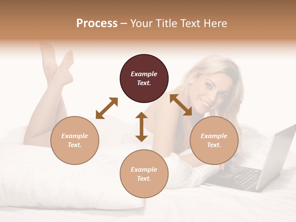 Blonde Laptop Sexy PowerPoint Template