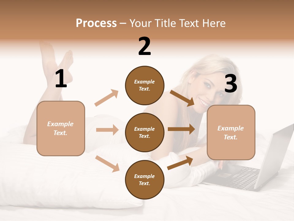 Blonde Laptop Sexy PowerPoint Template