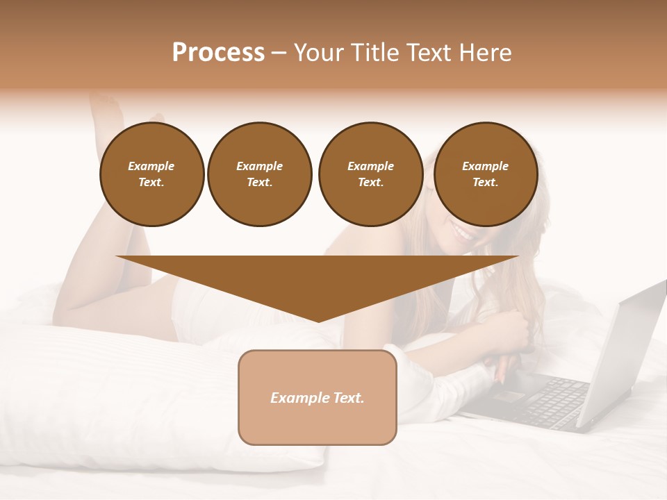 Blonde Laptop Sexy PowerPoint Template