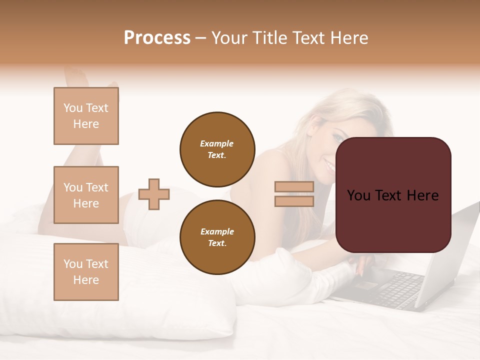 Blonde Laptop Sexy PowerPoint Template