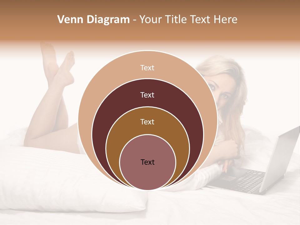 Blonde Laptop Sexy PowerPoint Template