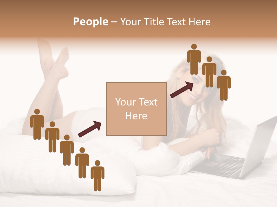 Blonde Laptop Sexy PowerPoint Template