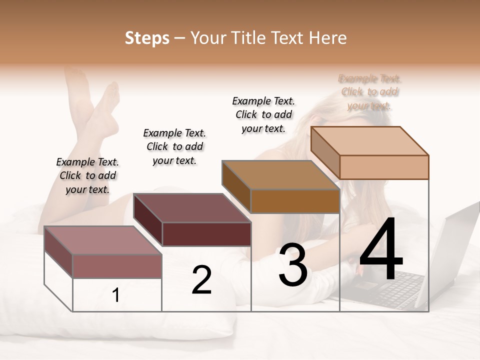 Blonde Laptop Sexy PowerPoint Template