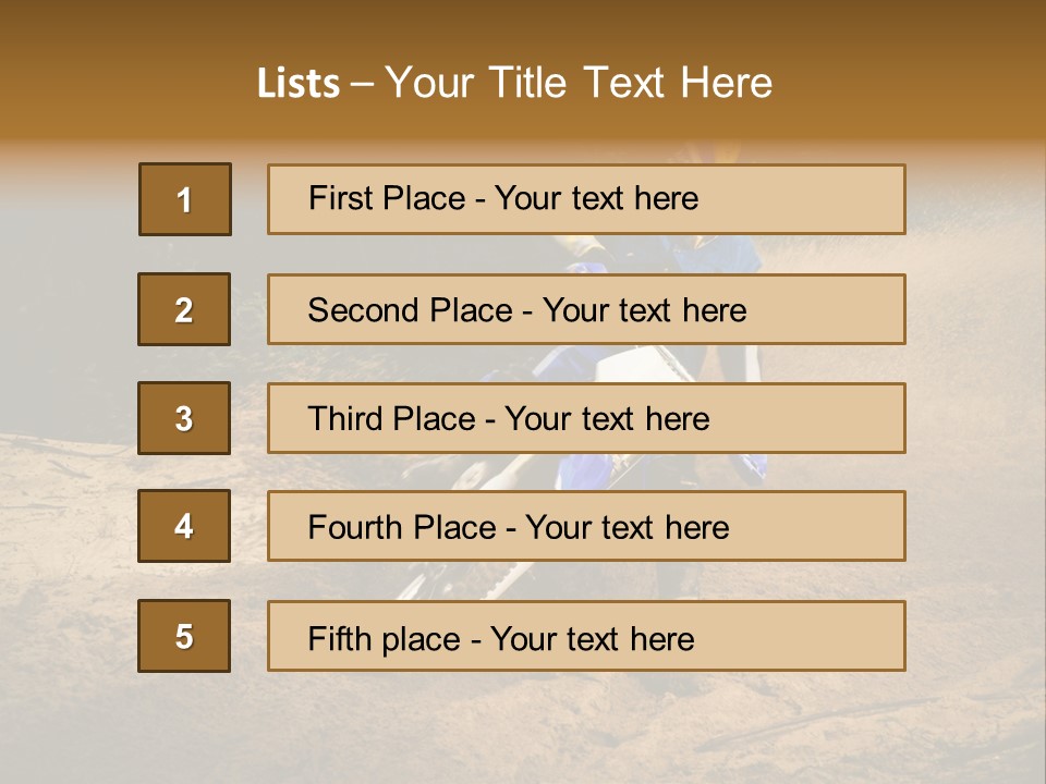 Moto Jump Yellow PowerPoint Template