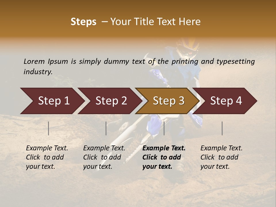 Moto Jump Yellow PowerPoint Template