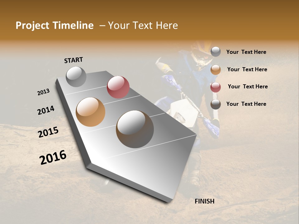 Moto Jump Yellow PowerPoint Template
