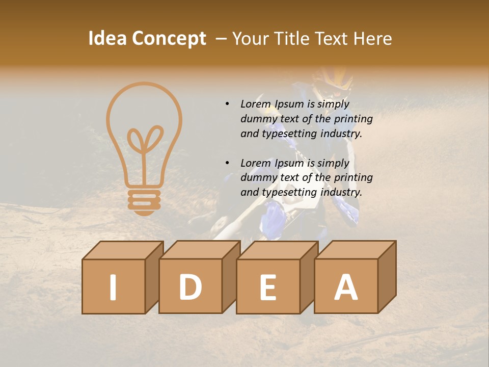 Moto Jump Yellow PowerPoint Template