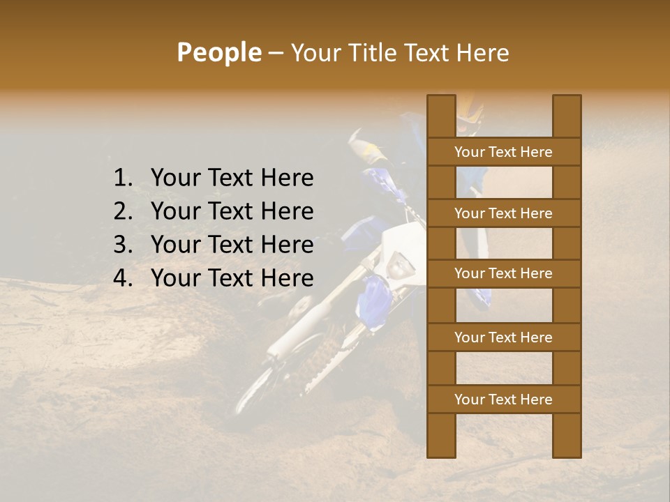 Moto Jump Yellow PowerPoint Template